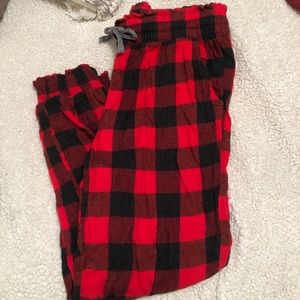Aerie Buffalo plaid flannel joggers